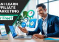 Image displaying Can I Learn Affiliate Marketing for Free? with a male professional
