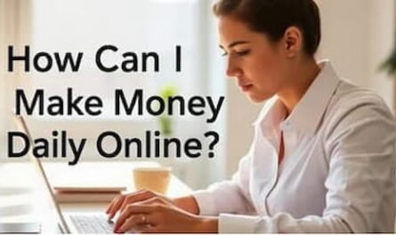 Image showing How can I make money daily online and a professional female