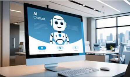 Image of ai chatbot in an office screen