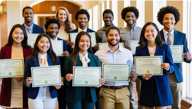 Image of scholarship award students in renewable energy