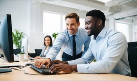 Image of two male marketing staffs