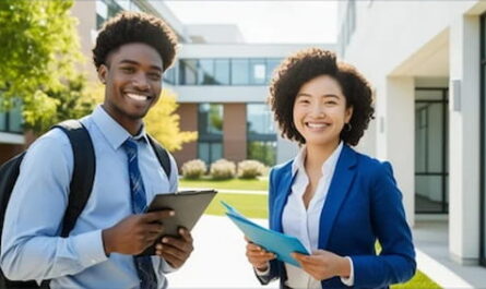 Image of two MBA Scholarship students
