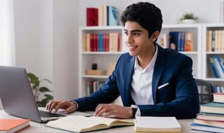 Image of a student in India