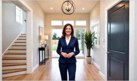 Image showing a female realtor that uses marketing resources for her business