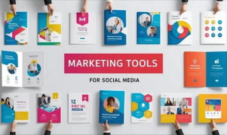 Image showing of marketing tools for social media