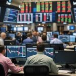 Image showing brokers analyzing top trading companies on there computers