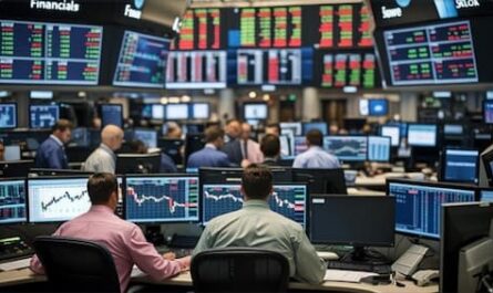 Image showing brokers analyzing top trading companies on there computers
