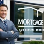 Image of a mortgage broker standing in front of a commercial property