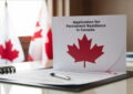 image postcard showing application process for permanent residence in Canada