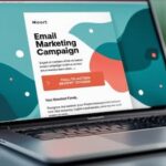 Image of a laptop displaying an email marketing campaign.