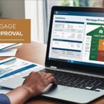 Image of a laptop showing a clients credit score