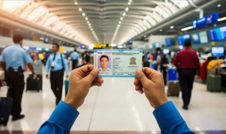 Image taken at an airport by a nonimmigrant visa holder